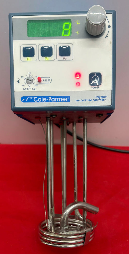 COLE PARMER 12112-11 POLYSTAT TEMPERATURE CONTROLLER WATER CIRCULATING HEATER