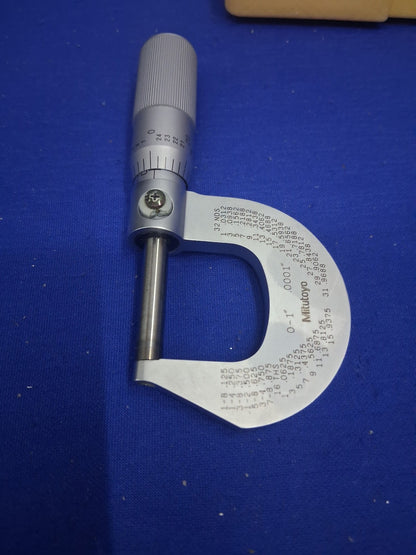 Mitutoyo 101-117 M225-1 Mechanical Outside Micrometer 1"-2" Range 0.001"