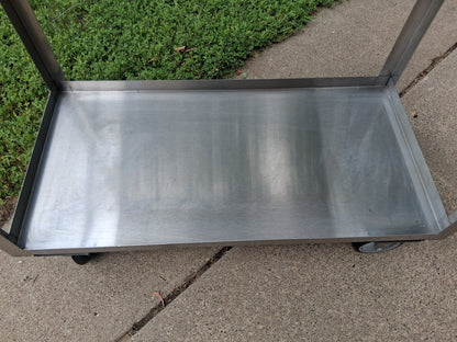 Jamco Stainless Steel Cart 18" x 36"  2 Shelf With Lips Casters Utility Cart