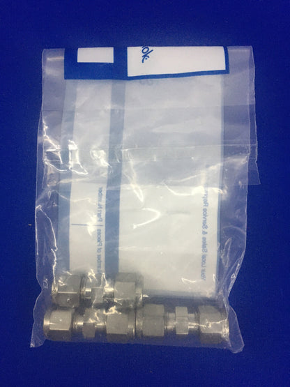 1 PKG QTY 0F 3 SWAGELOK SS-400-6 / SS4006 1/4" TUBE FITTING UNION