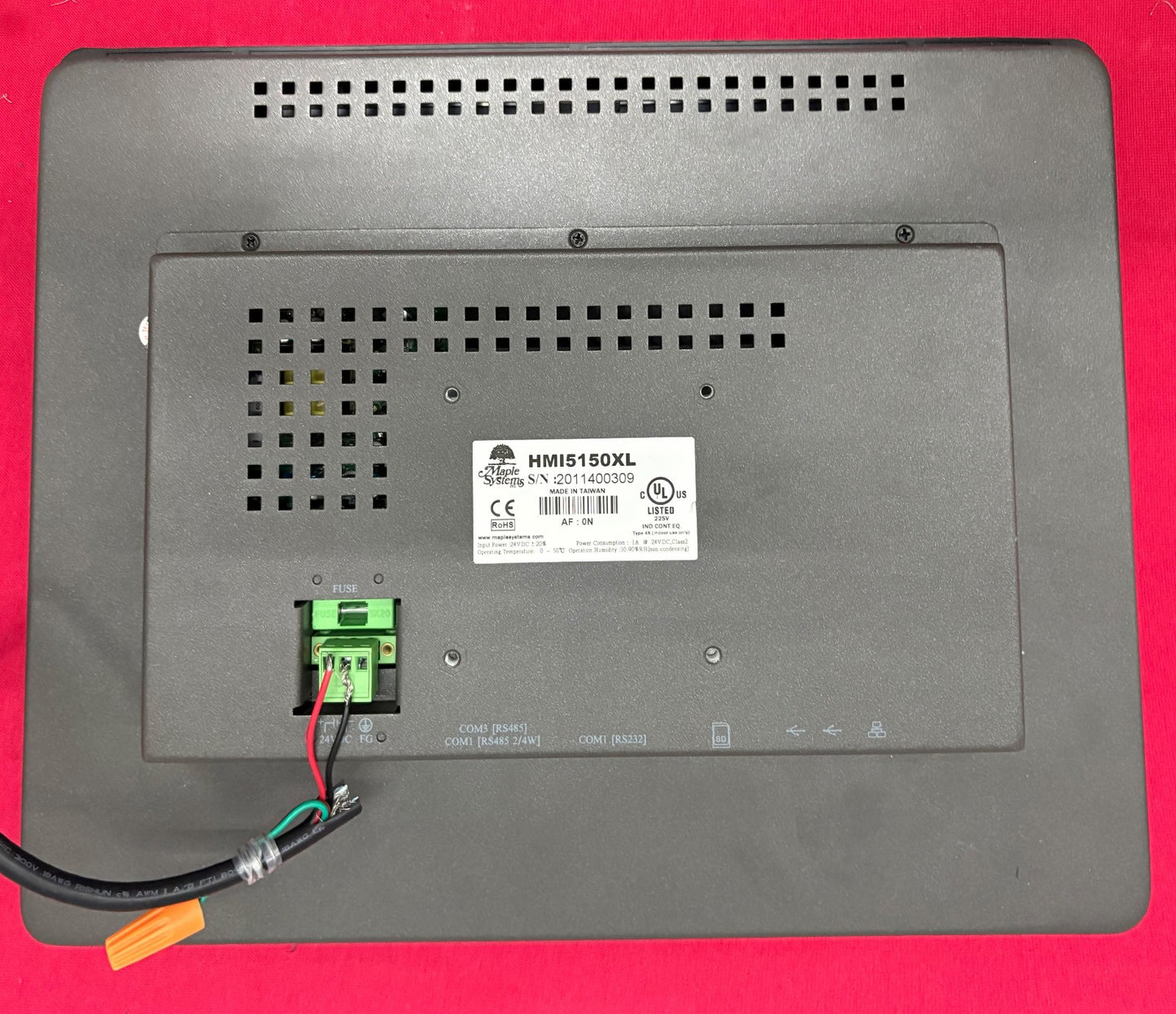 MAPLE SYSTEMS HMI5150XL OPERATION INTERFACE 15” TOUCHSCREEN 1024x768 RESOLUTION