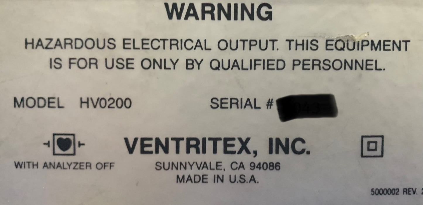Ventritex  HVS HV0200 Unit/Monitor Pacing Analyzer External Stimulator for PARTS