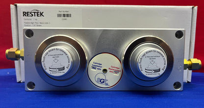 RESTEK CAT# 22060 2-POSITION BASEPLATE (1/4" FITTING)