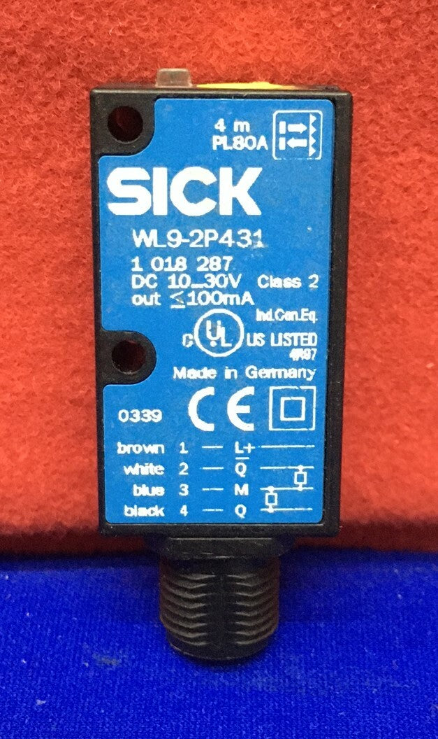 SICK WL9-2P431 / WL92P431 PHOTOELECTRIC RETRO-REFLECTIVE SENSOR