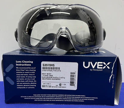 OCCHIALI ANTIAPPANNAMENTO UVEX ™ STEALTH ® OTG S3970HS NAVY BODY LENTI TRASPARENTI