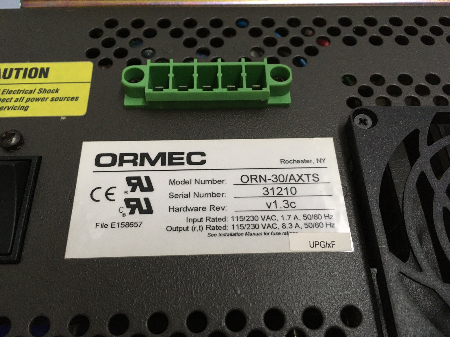 ORMEC Orion Motion Controller MISSING COVER ORN-30/AXTS, ORN 020, PB1 ORN-DSP-A