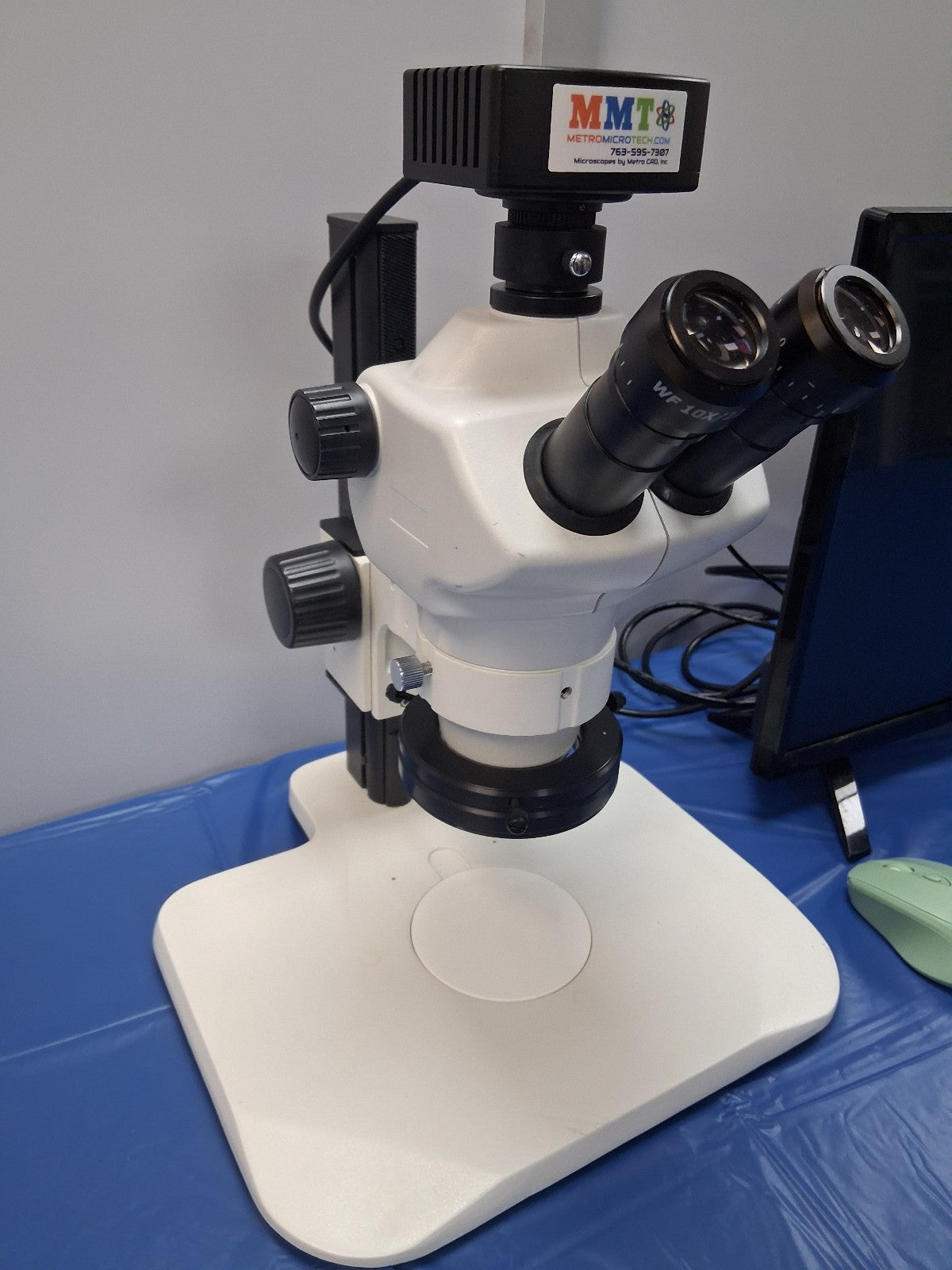 USED MMBT TS-NL Track Stand LED HDMI Microscope Unit 17 8-50X CAMERA & LED LIGHT