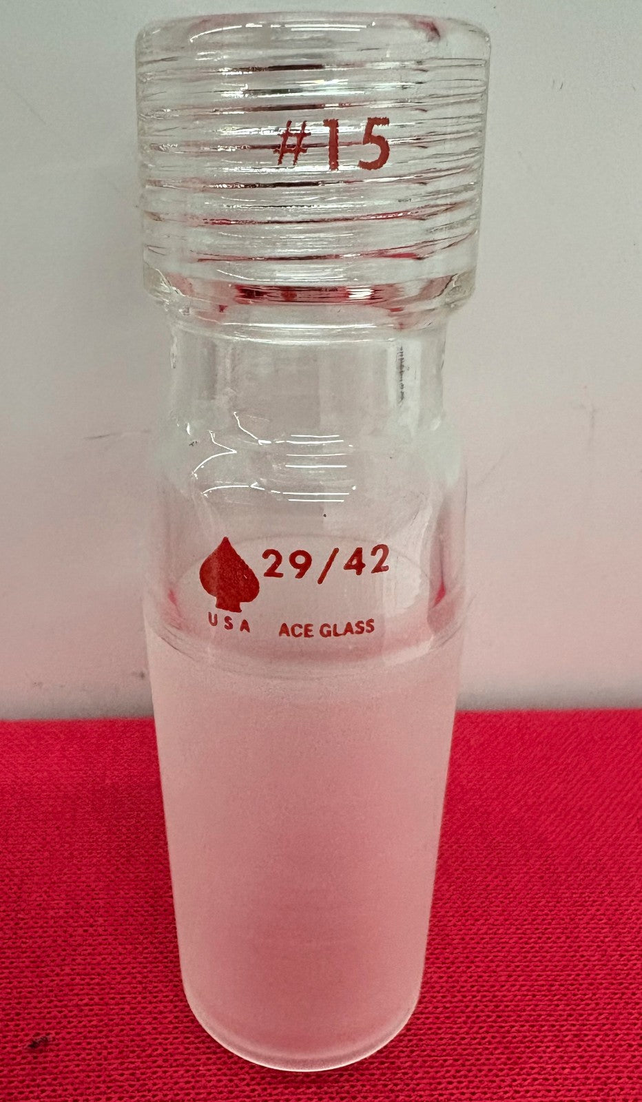 ACE GLASS 8042-17 THREAD ADAPTER ONLY #15mm THREAD TYPE -NPT 29/42 INNER JOINT