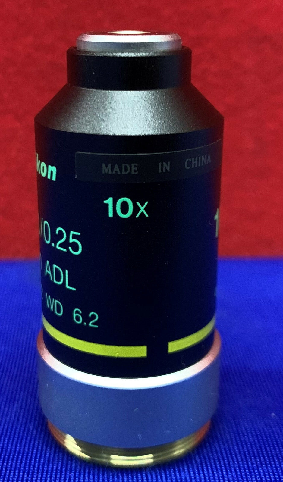 Nikon 10x/0,25 Ph1 ADL Infinite /1,2 WD 6,2 Microscoop Objectief