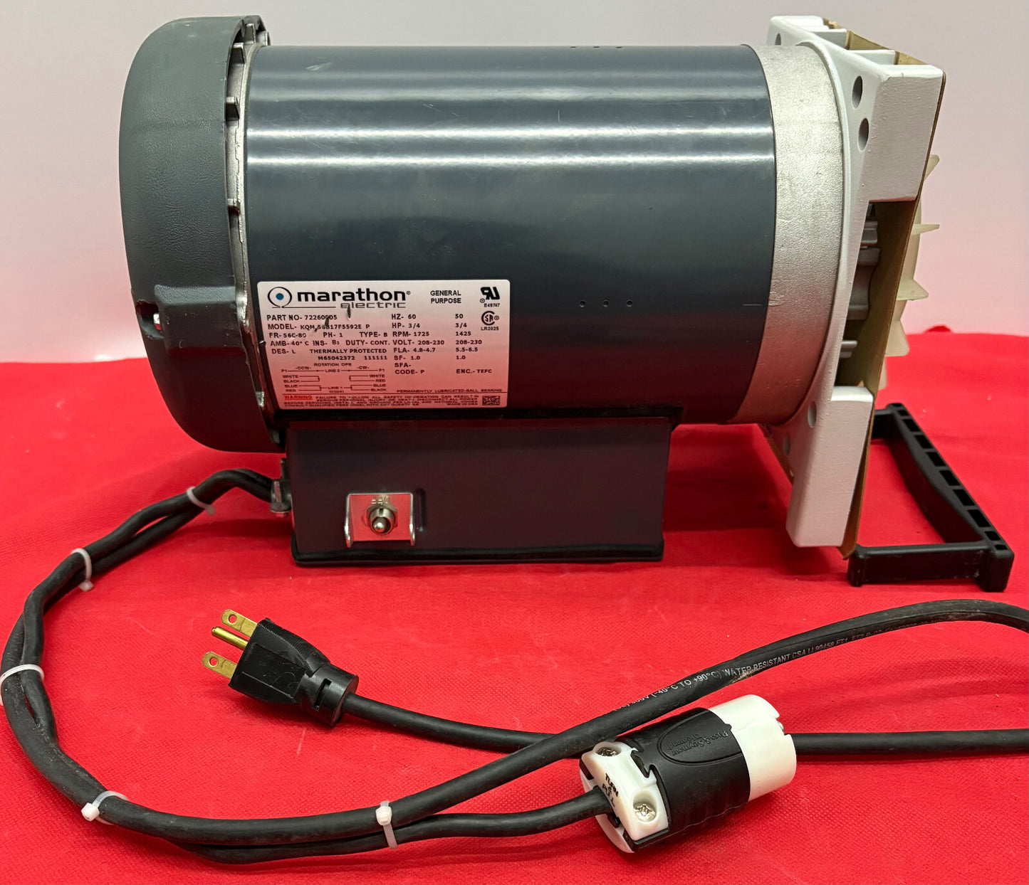 MARATHON ® ELECTRIC GENERAL PURPOSE MOTOR 72260005 KQM56B16F5592E - PARTS/REPAIR