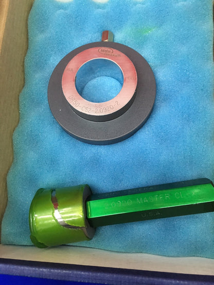 MAHR FEDERAL JET LUFTRING-MESSSATZ DR50-CS2-2.0920-2 &amp; 29C01 2.0920 MASTER CL-X