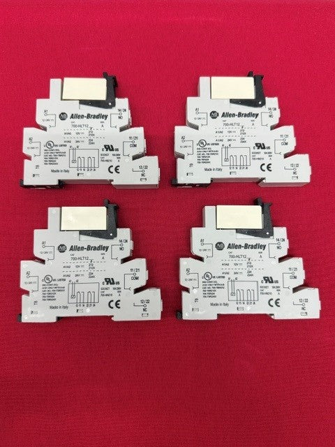 Allen Bradley 700-HLT12 Terminal Block Relay CAT. 700-TBR 224 Ser A 1 lot of 4