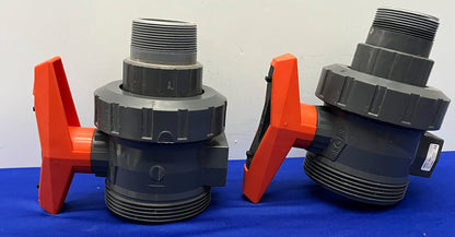 GEORG FISCHER +GF+ TYP 546 2” DN50 PVC-U FPM PN16 BALL VALVE - 1 LOT QTY 2