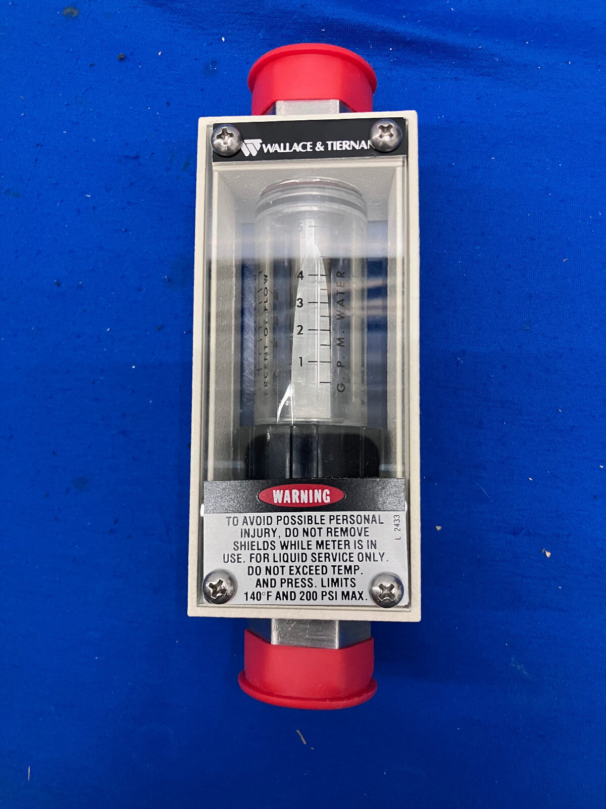 WALLACE AND TIERNAN DIRECT-VIEW FLOWMETER SERIES 55-100  MODEL NO:5510A02238XXLX