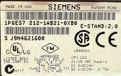 SIEMENS 212-1AB21-0XB0 DC POWER SUPPLY SIMATIC S7-200 MISSING COVERS OVER SCREWS