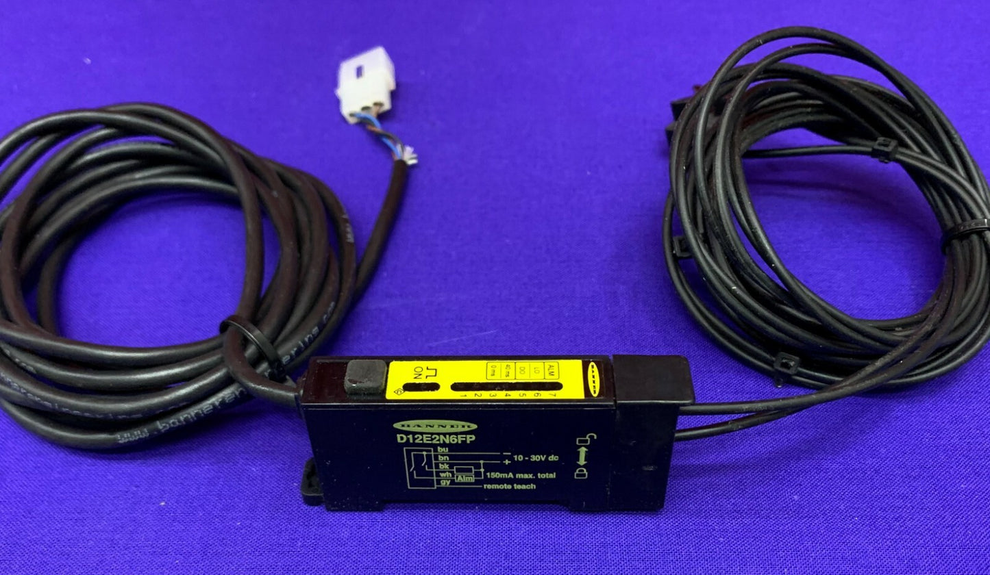 Banner D12E2N6FP Kunststofvezel Optische / Foto-elektrische Sensor 