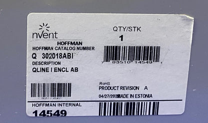 NVENT HOFFMAN Q302018ABI JUNCTION BOX QLINE/ENCLOSURE AB