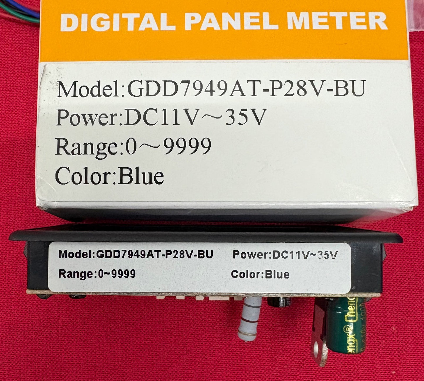 DIGITAL PANEL METER GDD7949AT-P28V-BU UP/DOWN COUNTER LCD BLUE 4 DIGIT W/ CABLE