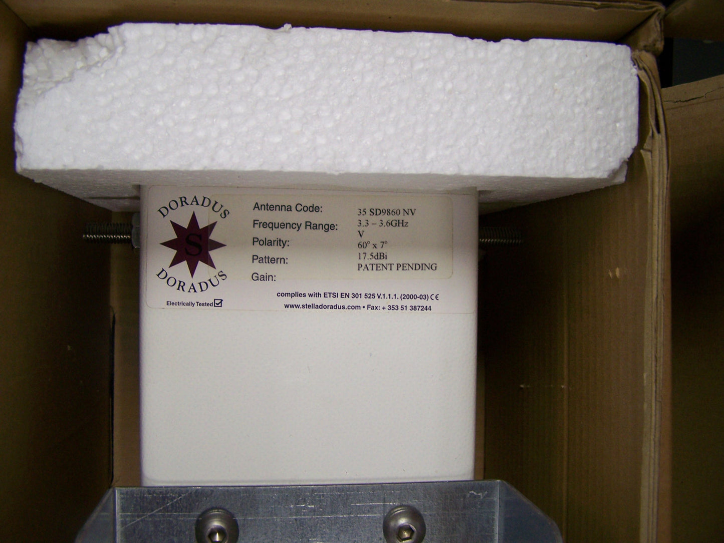 Stella Doradus High Performance Sector Antenna 35 SD9860NV 17.5dBi 3.3-3.6GHz