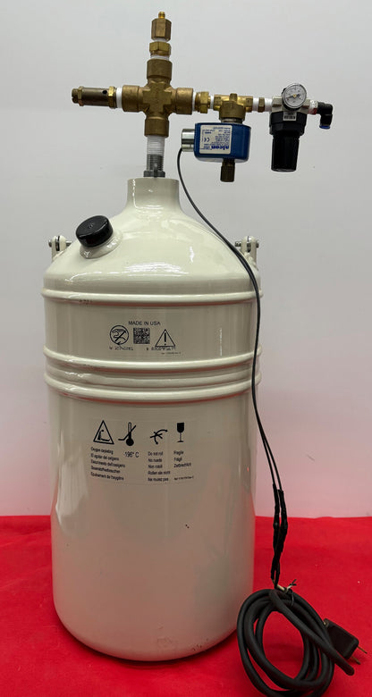 CHART/MVE MVE LAB 10 10740281 LIQUID NITROGEN ALUMINUM CRYOGENIC DEWAR TANK