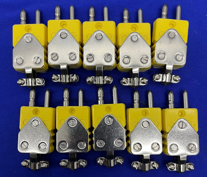 NANMAC K-TYPE HIGH TEMP W/ STRAIN RELIEF MALE PLUG THERMOCOUPLE CONNECTOR Qty 10