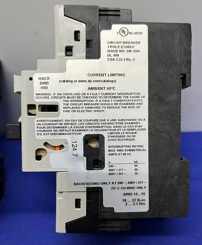 Disjoncteur Allen Bradley AB Case - 1 lot, 1 pièce - 140UD6D3C20 et 140UD6D3C15