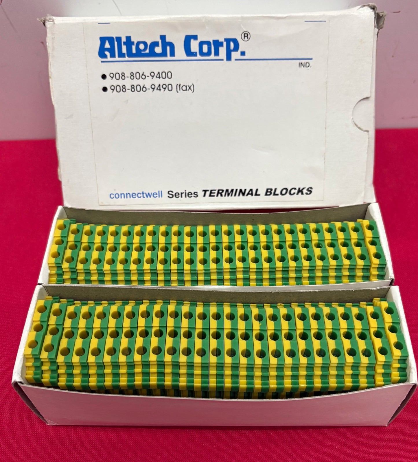 ALTECH 端子台エンドプレート CGT4U、イエロー/グリーン - 1 パッケージ数量 50 エンドプレート