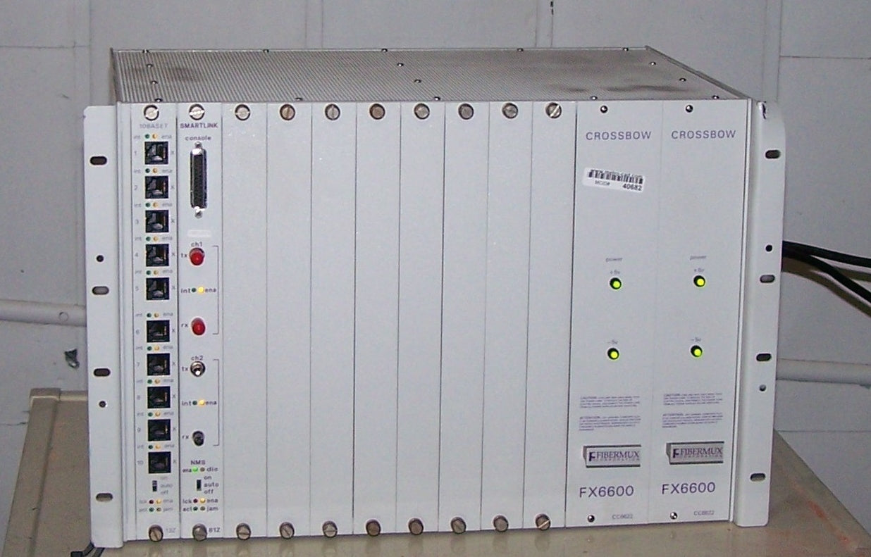 FIBERMUX FX6600+ 2 KARTEN: 10 BASET 13Z &amp; SMART LINK 81Z-KARTE CROSSBOW CHASSIS 