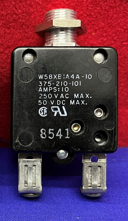 Potter &amp; Brunfield W58XB1A4A-10 サーキットブレーカー 375-210-101 250VAC 3個セット