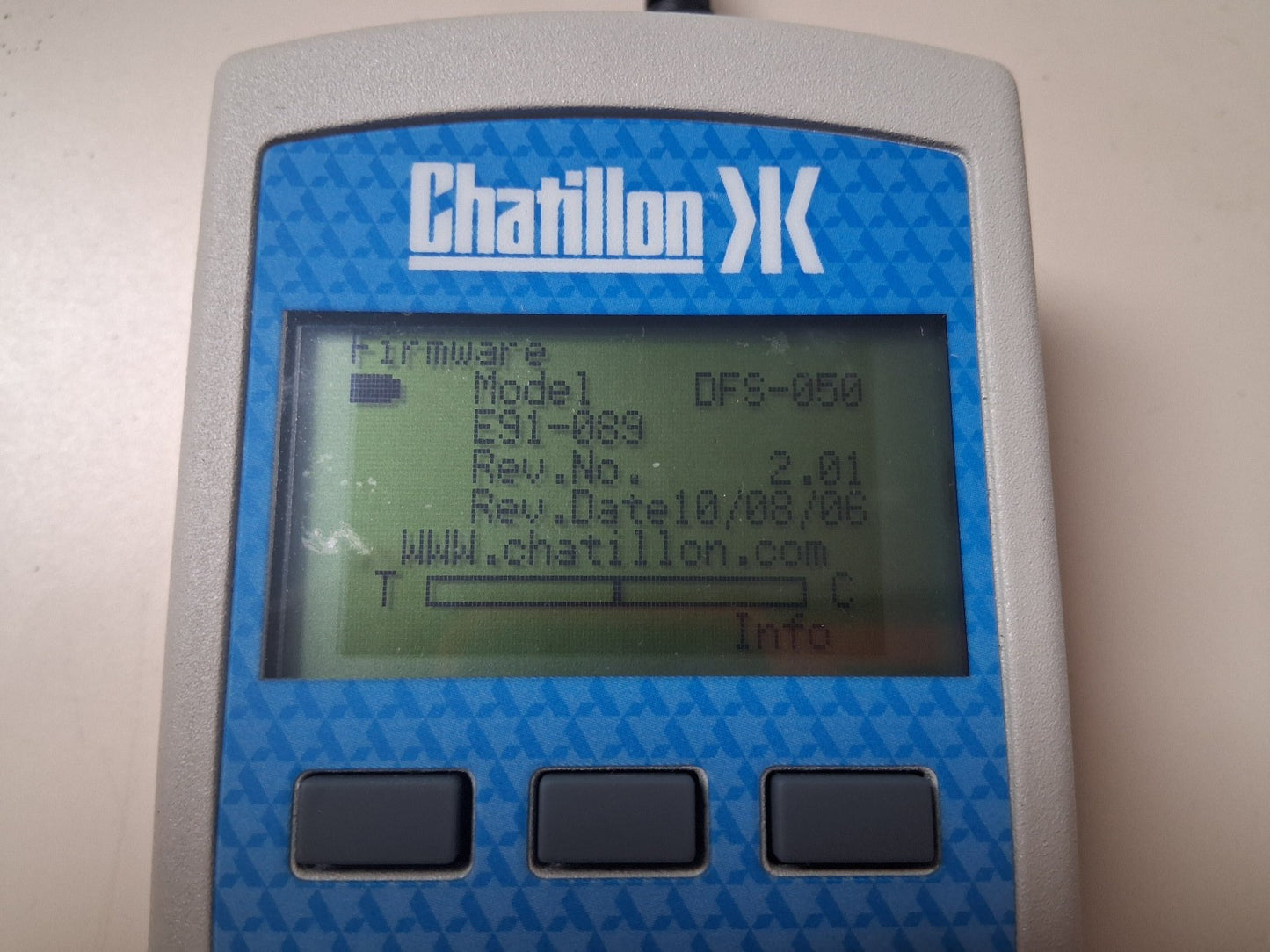Chatillon Ametek DFS-050 Digital Force Gauge Load Cell  50 lbf w Hard Case Tips