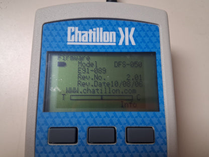 Chatillon Ametek DFS-050 Digital Force Gauge Load Cell  50 lbf w Hard Case Tips