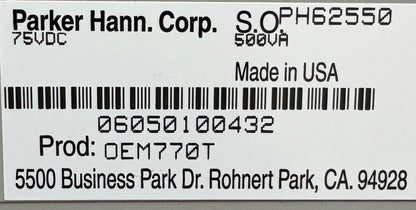 PARKER COMPUMOTOR OEM SERIES TORQUE SERVO DRIVE OEM770T w/ 73-018496-01 REV B