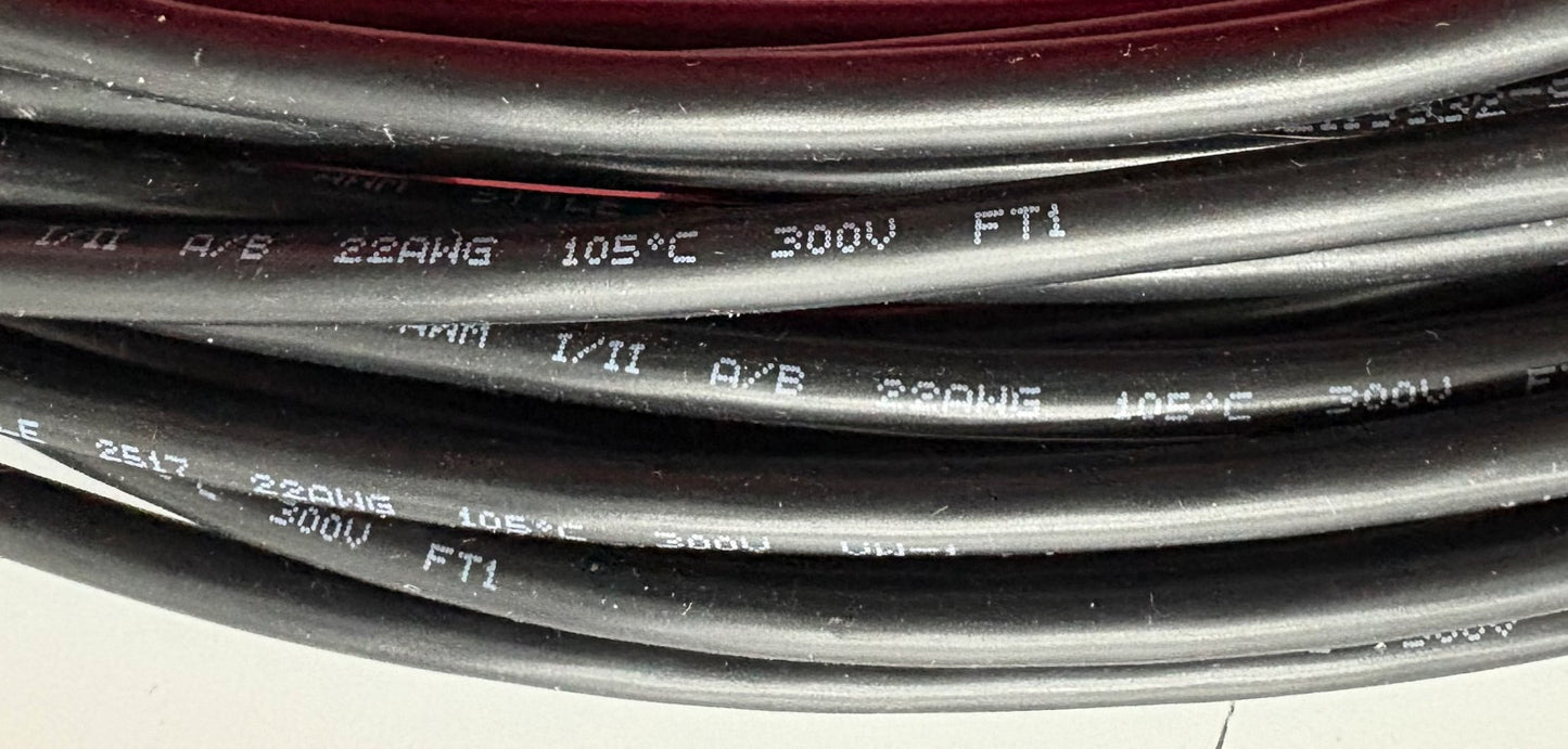 CORDSET EST 15-METERS 4-PIN M12 FEMALE CONNECTOR & BARE FLYING LEAD ENDS - QTY 2