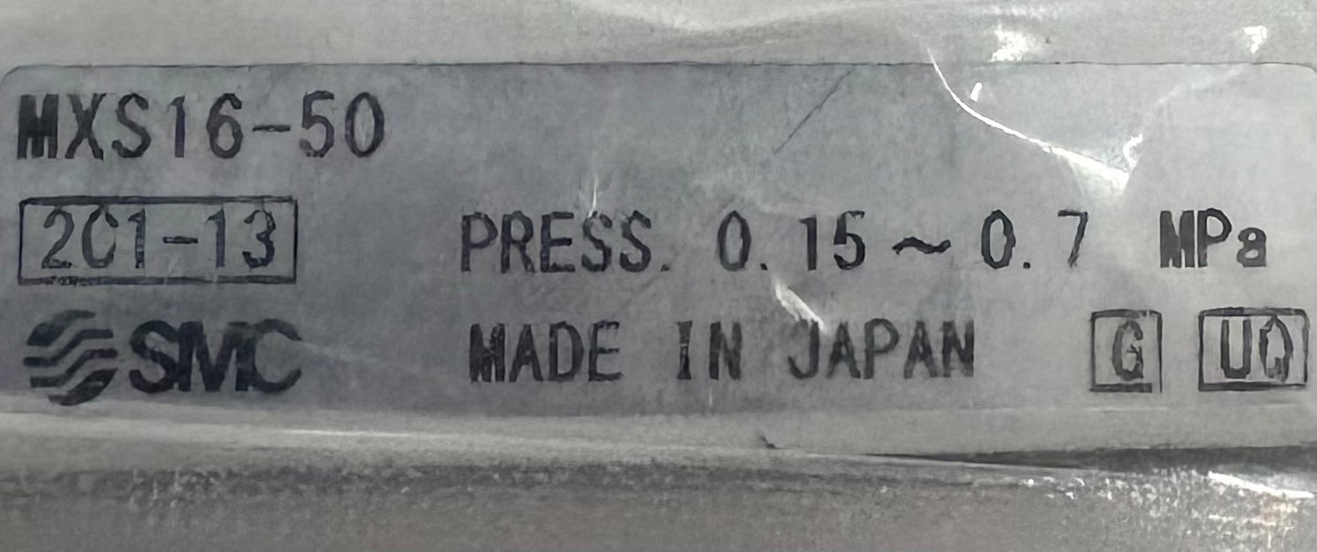 SMC MXS16-50A-M9NL GUIDED PNEUMATIC CYLINDER AIR SLIDE TABLE