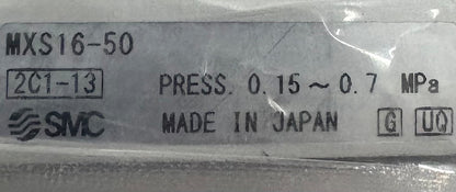 SMC MXS16-50A-M9NL GUIDED PNEUMATIC CYLINDER AIR SLIDE TABLE