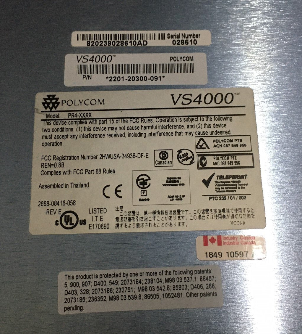 FÜR TEILE/REPARATUREN POLYCOM VS4000™ PR4-XXXX VIEWSTATION VIDEOKONFERENZ-GEHÄUSE