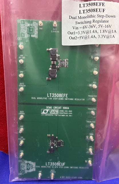 Circuito dimostrativo della scheda Linear Technology DC1060A LT3508EFE/LT3508EUF