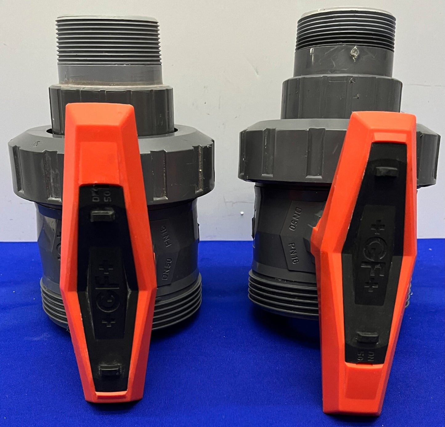 GEORG FISCHER +GF+ TYP 546 2” DN50 PVC-U FPM PN16 BALL VALVE - 1 LOT QTY 2