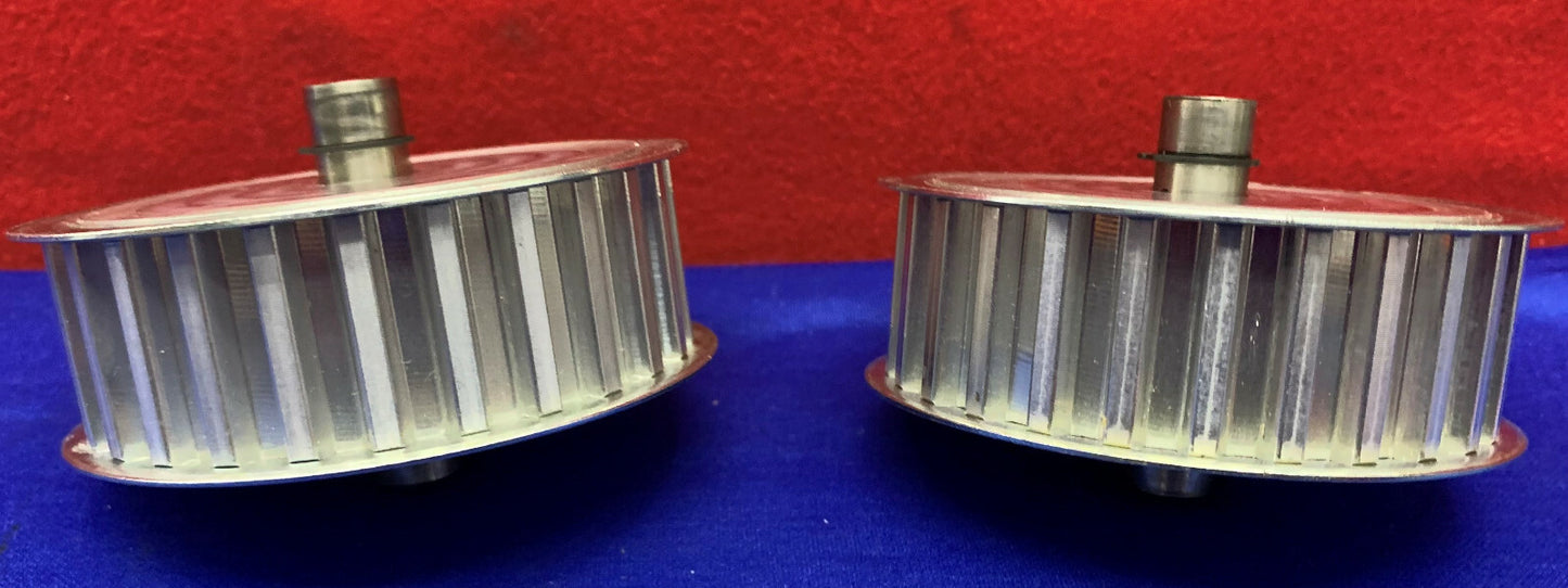 Lotto di 2 pulegge per cinghia dentata di precisione T10/27