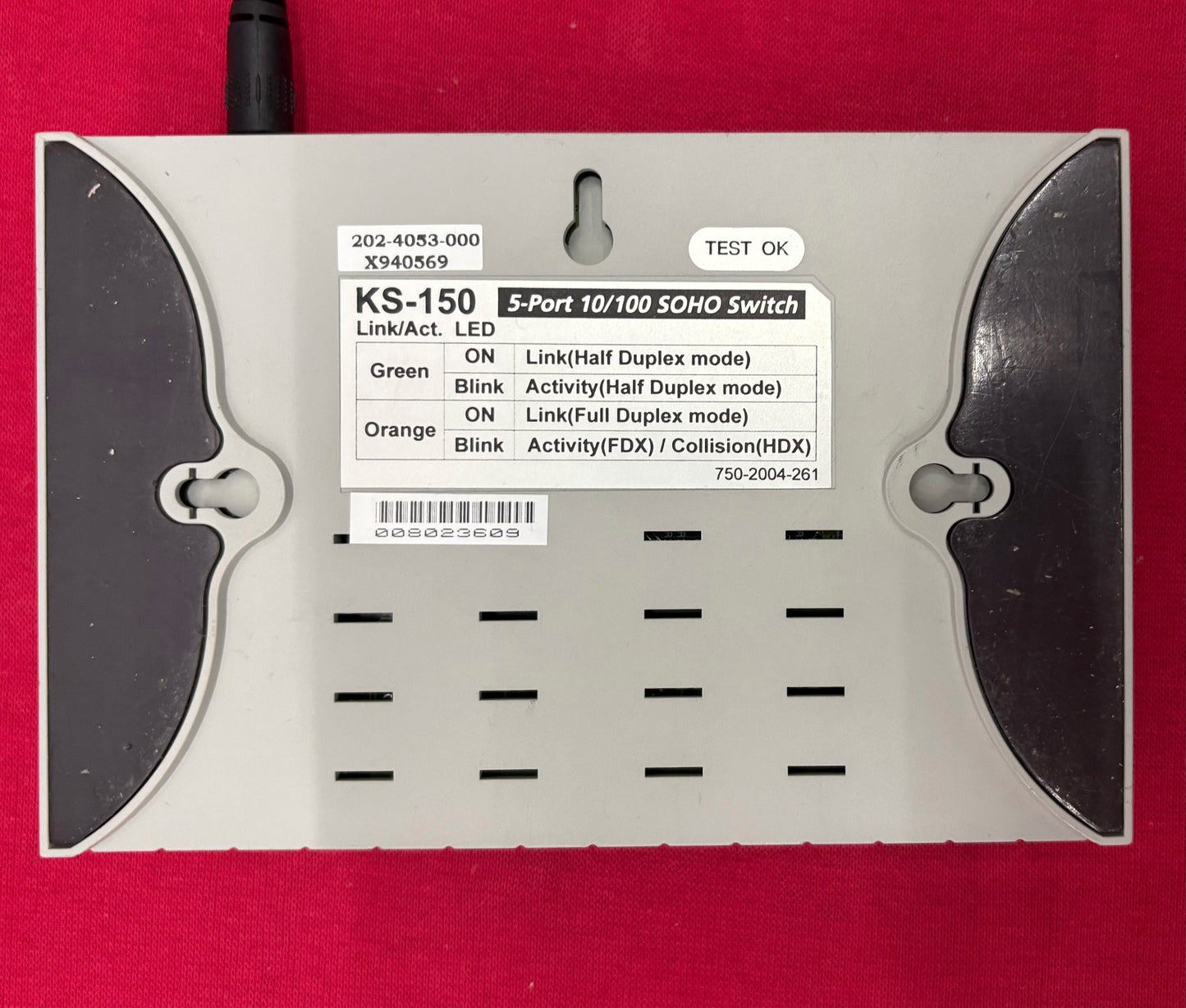 KTI KS-150 5-PORT 10/100 SOHO SWITCH 10BASE-T/100BASE-TX FAST ETHERNET SWITCH