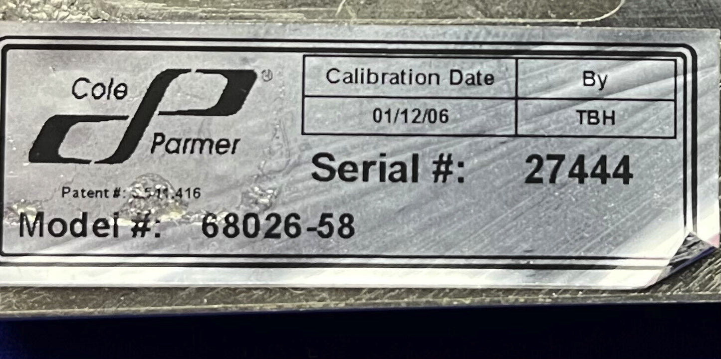 Système de contrôle de pression à vide numérique Cole Parmer EW-68026-58 PC-100PSIG-
