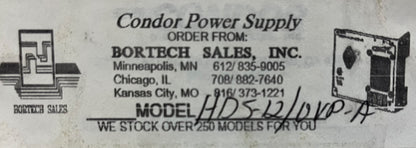 CONDOR HD5-12/OVP-A+ DC POWER SUPPLY 5V 12A