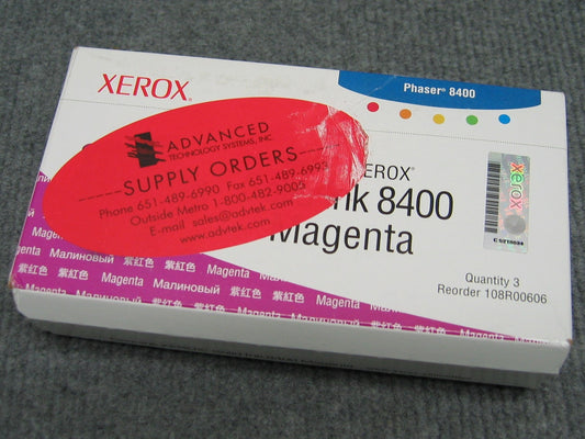 XEROX PHASER 8400 / 108R00606, ORIGINELE ONGEOPENDE VERPAKKING BEVAT 3 STICKS INKJET