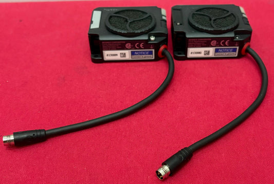 LOT OF 2 KEYENCE SJ-L005F COMPACT FAN STATIC ELIMINATOR IONIZER