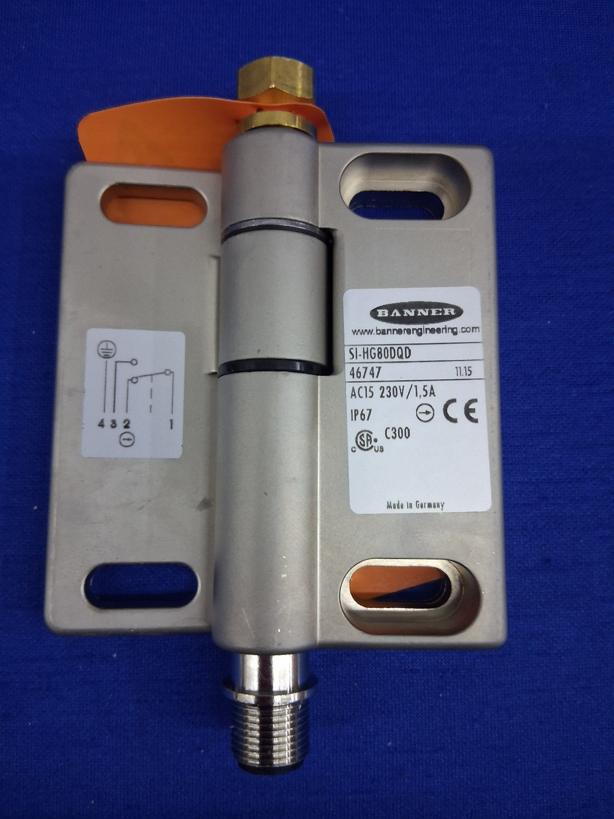 BANNER ENGINEERING CORP 46731 SI-HG80DQD HINGE SAFETY INTERLOCK SWITCH