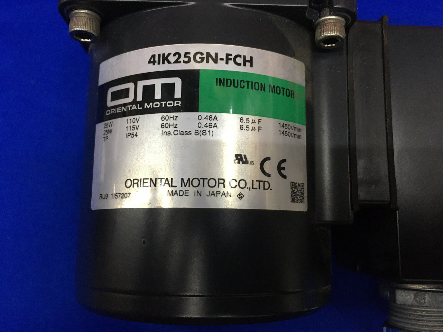 MOTORE ORIENTALE 4IK25GN-FCH MOTORE A INDUZIONE CON TESTA RIDUTTRICE 4GN12.5KA