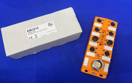 IFM EBC012 SPLITTER BOX/WIRING BLOCK M12 8 CONNECTOR OPENING