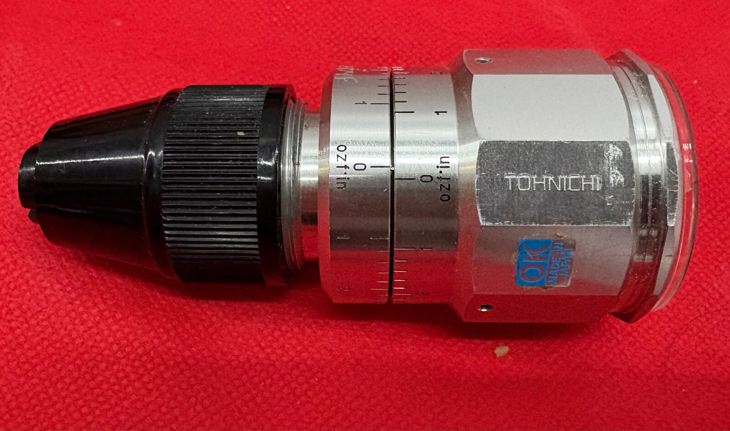 TOHNICHI / MOUNTZ  ATG TORQUE GAUGE  600ATG-A  ozf-in 9-0.2   WITH CASE