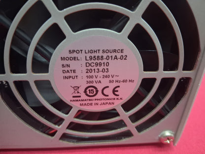 HAMAMATSU UV CURE LC8 L9588-01A-02 SPOT LIGHT SOURCE BIFURCATED WAND FOOT PEDAL