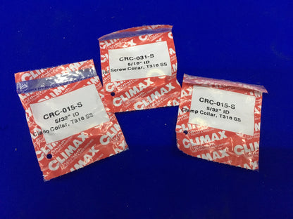 CLIMAX AANTAL 1 CRC-031-S STELSCHROEFKRAAG &amp; AANTAL 2 CRC-015-S KLEMKRAAG
